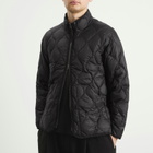 Taion Men's Military Hi-Neck Zip Softshell Down Jacket in Black