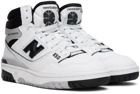 New Balance White & Black 650 Sneakers