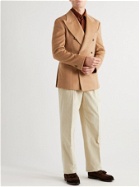 GIULIVA HERITAGE - Stefano Double-Breasted Camel Hair Blazer - Brown