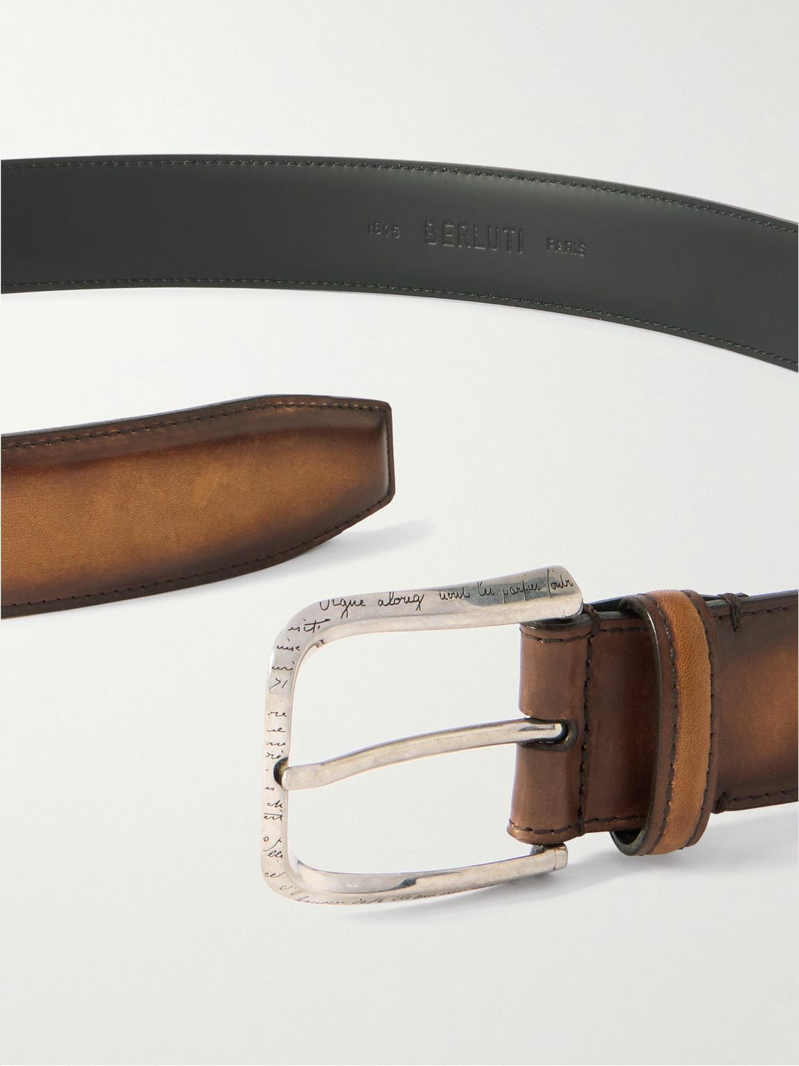 Berluti - 3.5cm Venezia Leather Belt - Brown