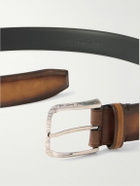 Berluti - 3.5cm Venezia Leather Belt - Brown