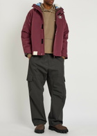 Aape Logo-appliquéd Hooded Shell Jacket Burgundy