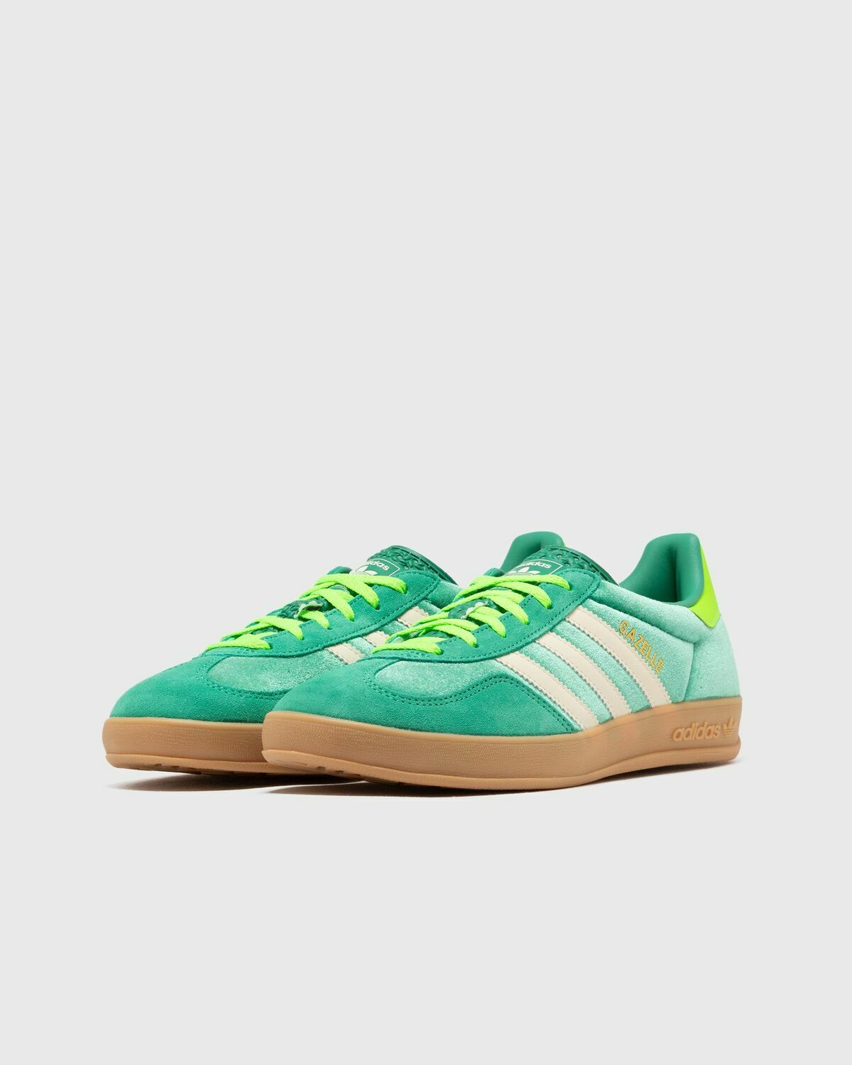 adidas gazelle silver green womens Adidas Womens Gazelle Indoor Shoes – Extra Butter main image 1