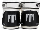 Moon Boot White & Black 'MB' Icon Low Nylon Boots