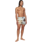 Paul Smith Blue & Yellow Textile Mix Swim Shorts