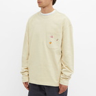 YMC Men's Triple Long Sleeve T-Shirt in Ecru