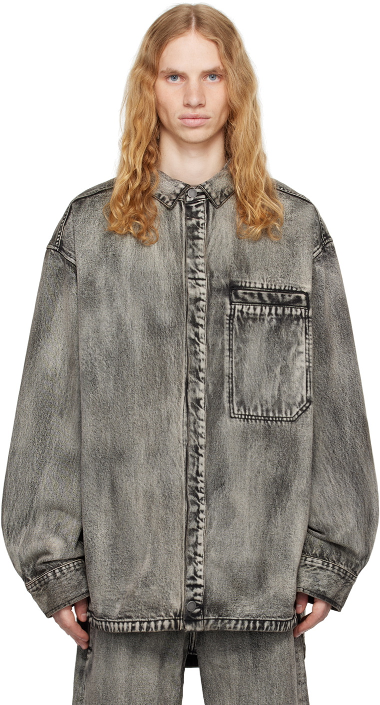 トップス ENTIRE STUDIOS Herculean SHIRT Entire Studios Herculean Shirt - Surface Wave – Kith