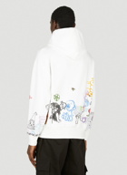Aries - Doodle Hooded Sweatshirt in White