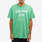 Sporty & Rich Wellness Club Flocked T-Shirt in Verde/White