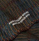 Pantherella - Theed Merino Wool-Blend Jacquard Socks - Blue