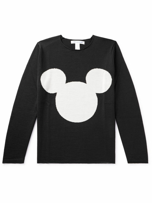 Photo: Comme des Garçons SHIRT - Disney Intarsia-Knit Sweater - Black