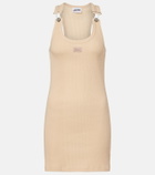 Jean Paul Gaultier Ribbed-knit cotton minidress