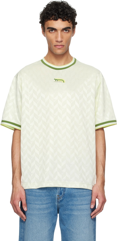 Photo: Maison Kitsuné Green Jacquard Flash Fox Oversize T-shirt
