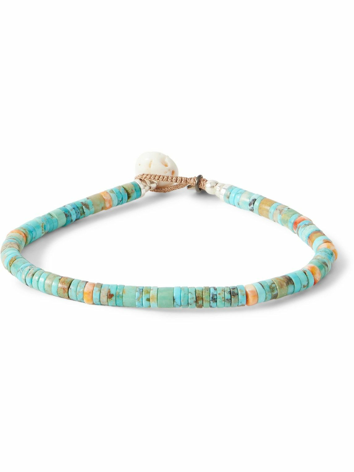 MIKIA Stone bracelet 4mm Grey Mens Jewellery Mikia