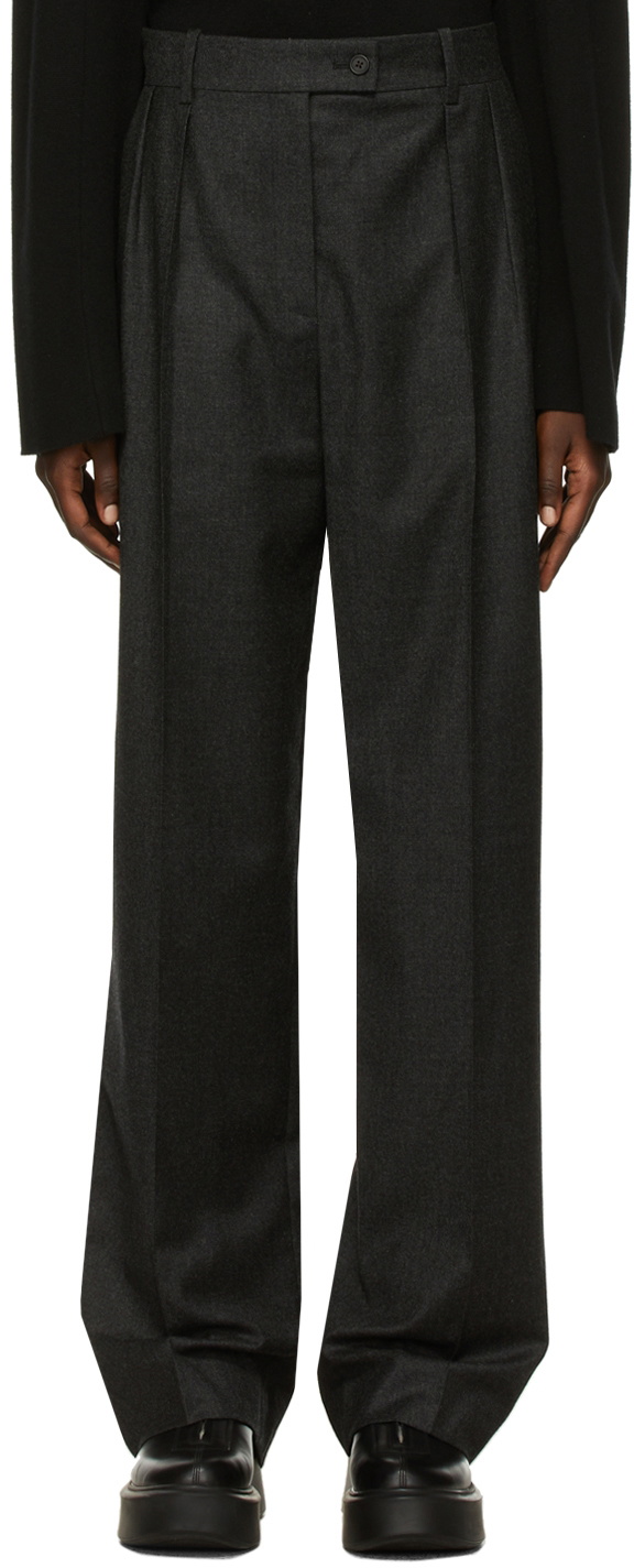 The Row Grey Virgin Wool Randa Trousers The Row