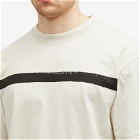MHL by Margaret Howell Men's Painted Stripe T-Shirt in Off White