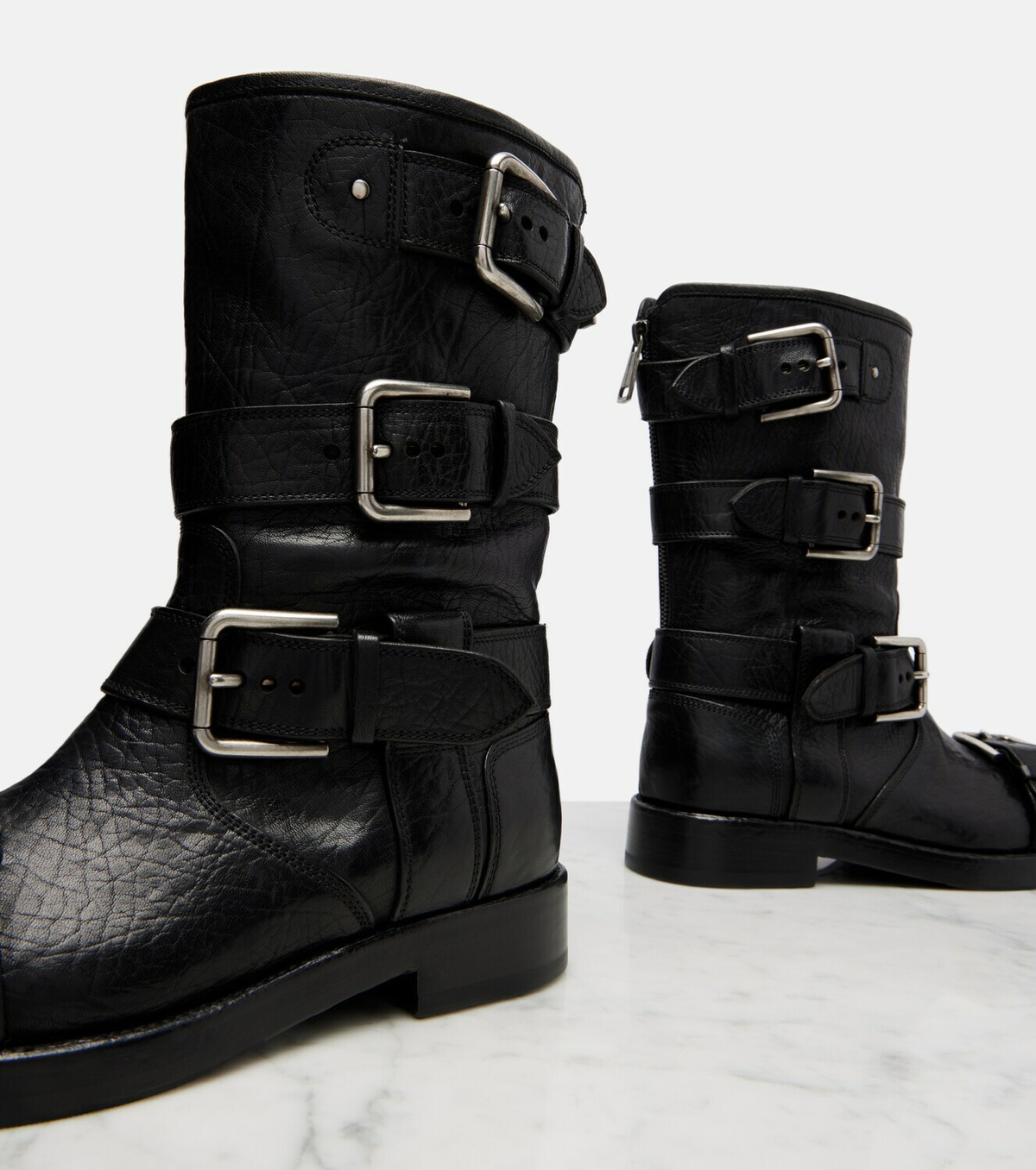 Dolce&Gabbana Leather biker boots