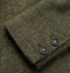 Massimo Alba - Army-Green Unstructured Wool-Tweed Blazer - Army green