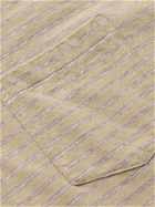 Entireworld - Striped Recycled Slub Cotton-Jersey T-Shirt - Neutrals