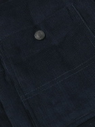 Valstar - Matt Quilted Cotton-Corduroy Down Shirt Jacket - Blue