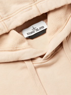 Stone Island - Logo-Appliquéd Cotton-Jersey Hoodie - Neutrals