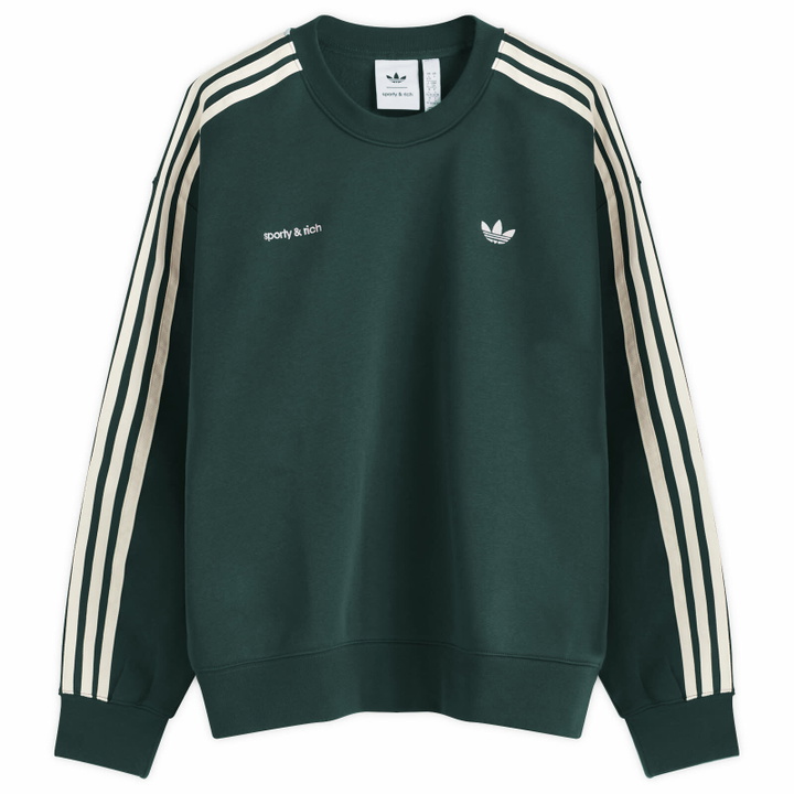 Photo: Adidas Women's X Sporty & Rich Sweatshirt in Shadow Green