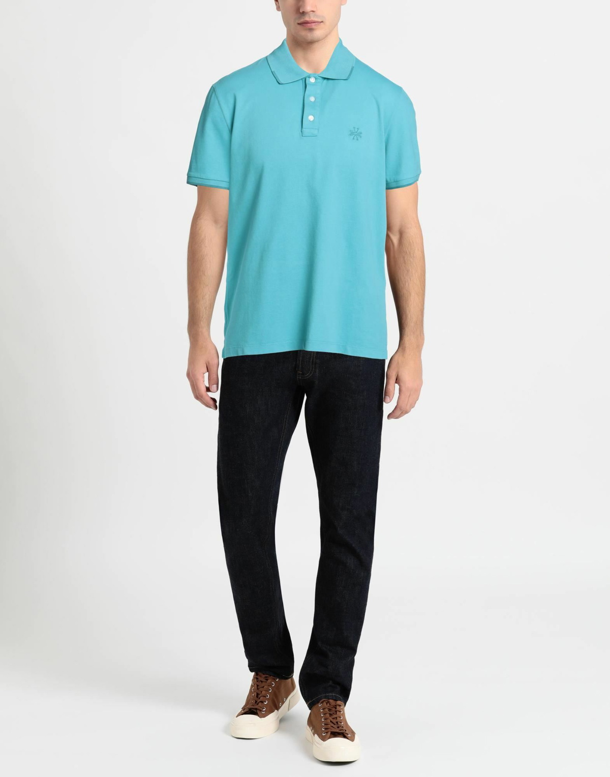 Jacob Cohёn Mens Polo shirt Turquoise