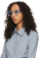 JACQUEMUS Off-White & Blue 'Les Lunettes Baci' Sunglasses