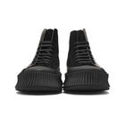 Jil Sander Black Suede Vulcanized High-Top Sneakers