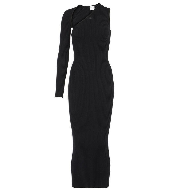Photo: Courrèges Asymmetric ribbed-knit midi dress