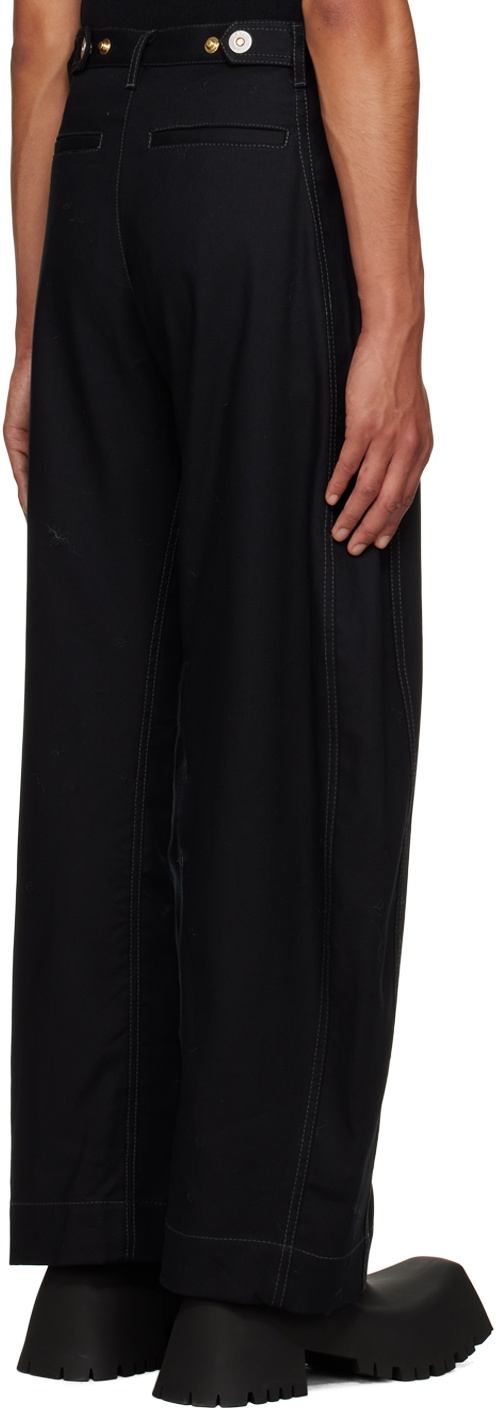 Dion Lee Black Arch Trousers