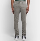 Incotex - Light-Grey Slim-Fit Textured Cotton-Blend Trousers - Gray