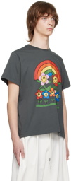 GANNI Gray Rainbow T-Shirt