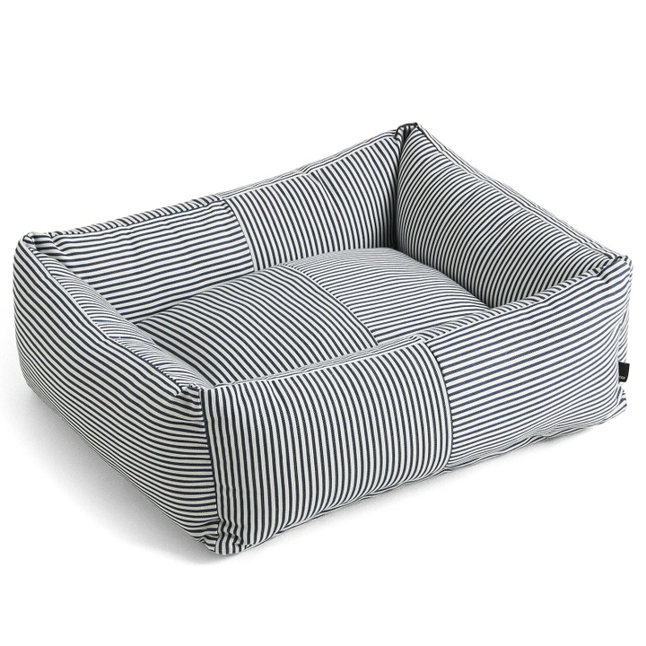 Photo: HAY Dog Bed - Small in Blue/White Stripe 