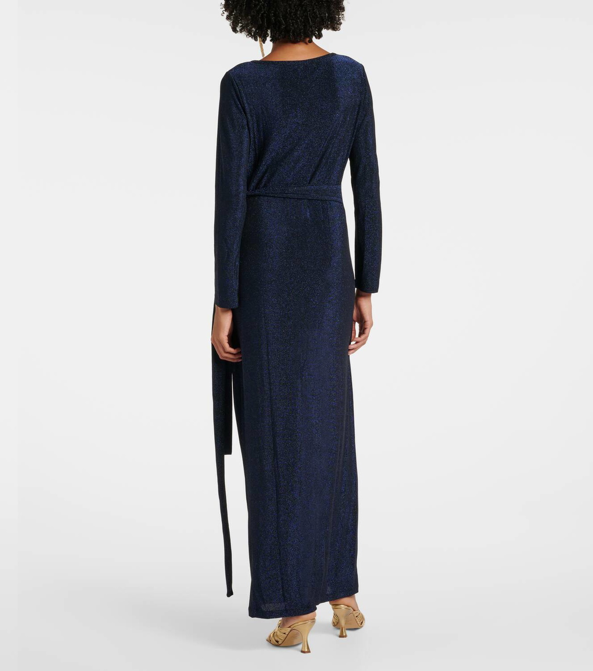 Diane von Furstenberg Simona lamé wrap dress
