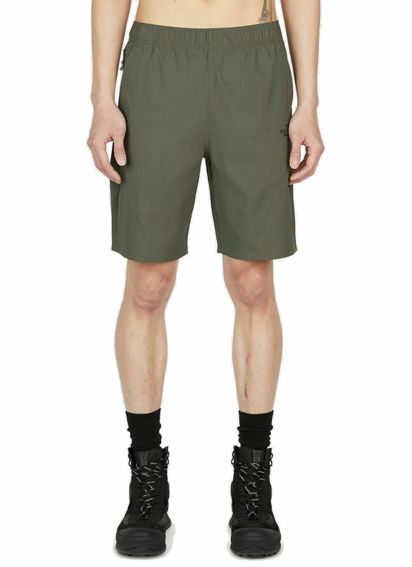 Photo: The North Face - Travel Logo Print Shorts in Green