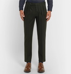 Massimo Alba - Slim-Fit Tapered Puppytooth Wool Trousers - Green