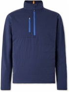 Peter Millar - Weld Elite Hybrid Quilted Shell and Stretch-Jersey Half-Zip Golf Jacket - Blue