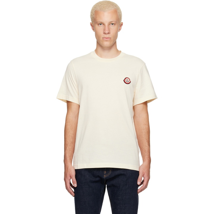Photo: Moncler Off-White Logo Cotton Jersey T-shirt