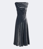 Altuzarra Drina draped velvet midi dress