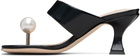 Sandy Liang Black Pearl Sandalette Heeled Sandals