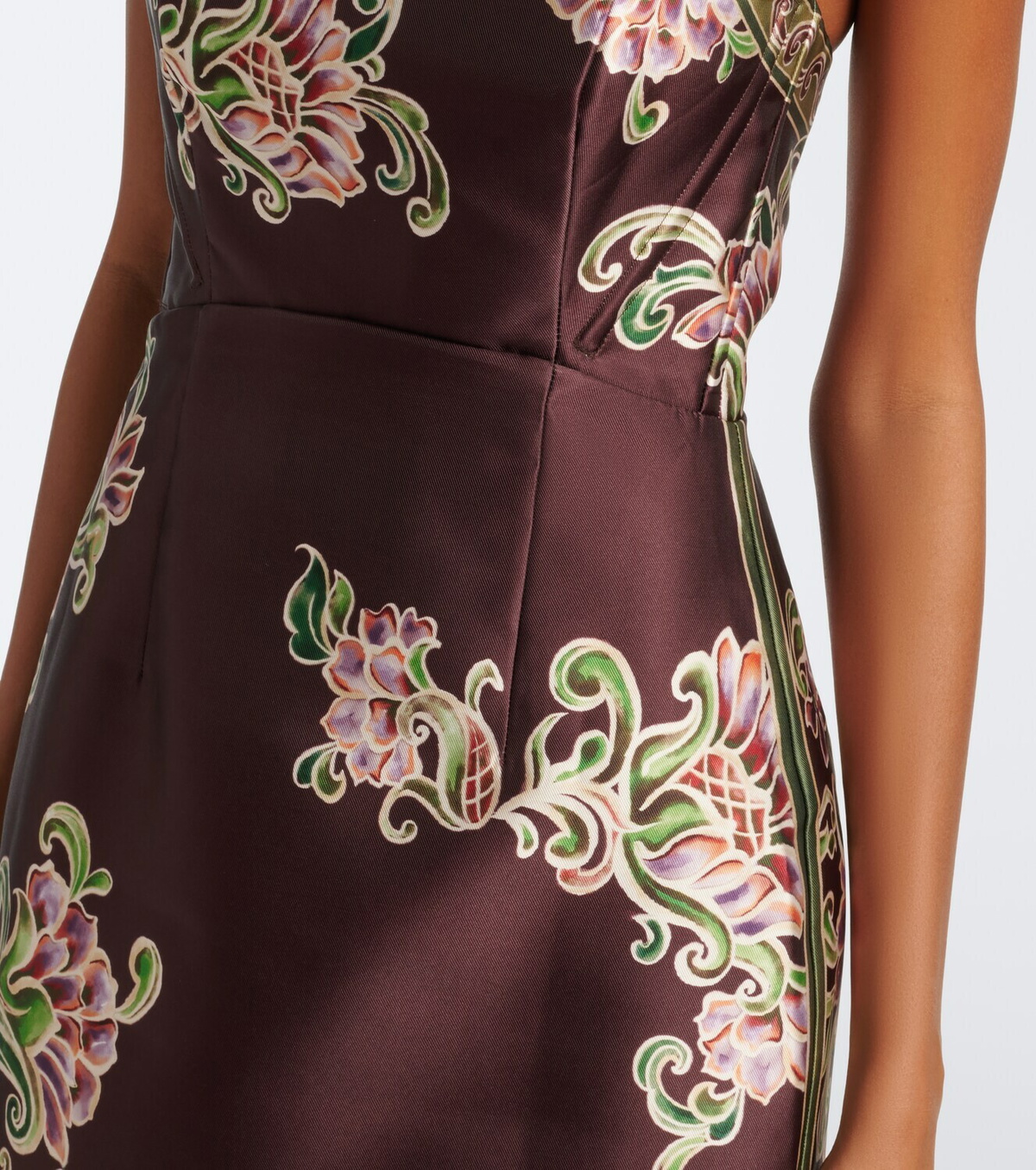 Alémais Josie floral strapless bustier dress