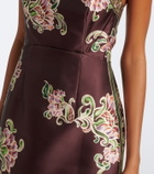 Alémais Josie floral strapless bustier dress