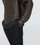 Versace Metallic jacquard wool sweater