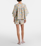 Chloé Floral cotton terry shorts
