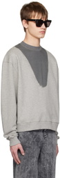 LGN Louis Gabriel Nouchi Gray Sweat Print Sweatshirt