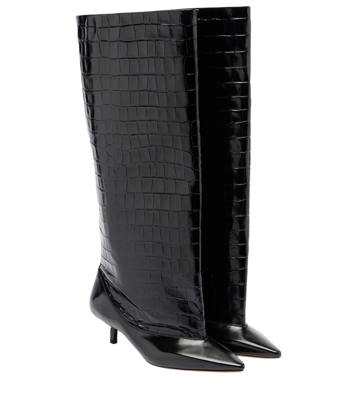 Photo: Jacquemus Tourni croc-effect leather knee-high boots
