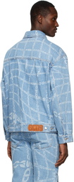 GCDS Blue Chain Denim Jacket