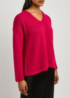 Eileen Fisher Knitted Cotton Jumper Dark Pink