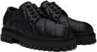 Emporio Armani Black Quilted Derbys